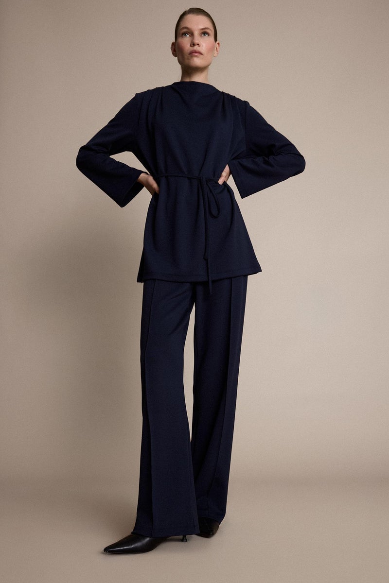 DeFacto Blue Woman Regular Fit Long Sleeve Tunic Casual - Image 2